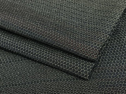 平和屋着物●本塩沢　110亀甲　横段文　正絹　逸品　AAAZ0065zg