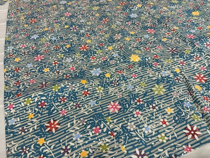 平和屋着物●上質な小紋 型染め 草花文 銀彩 丹後縮緬 仮絵羽 正絹 逸品 未使用 AAAZ0068zg