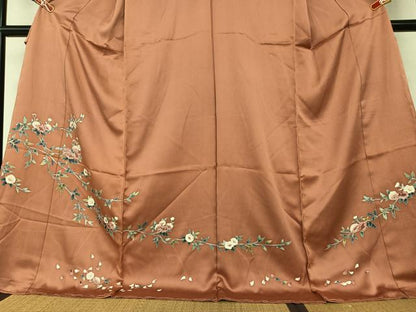 平和屋着物●訪問着 友禅 枝花文 丹後縮緬 上代28万円 仮絵羽 正絹 逸品 未使用 AAAZ0069zg