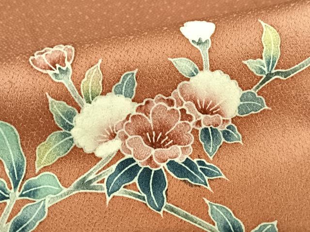 平和屋着物●訪問着 友禅 枝花文 丹後縮緬 上代28万円 仮絵羽 正絹 逸品 未使用 AAAZ0069zg