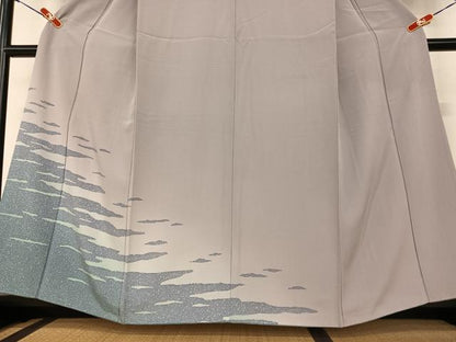 平和屋着物●訪問着　霞文　暈し染め　正絹　逸品　AAAZ0075zg