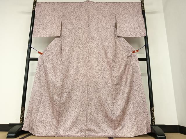 平和屋着物●名門　藤娘きぬたや・総絞り　小紋　草木文　正絹　逸品　AAAZ0081zg