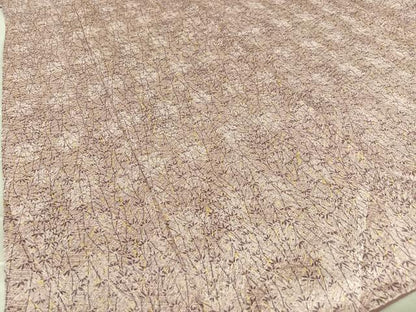 平和屋着物●名門　藤娘きぬたや・総絞り　小紋　草木文　正絹　逸品　AAAZ0081zg