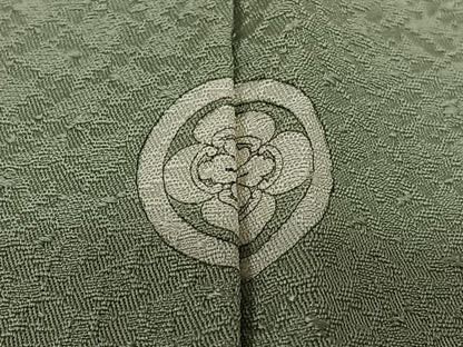 平和屋着物●上質な色無地　雲重ね菱地紋　岩井茶色　正絹　逸品　未使用　AAAZ0100zg