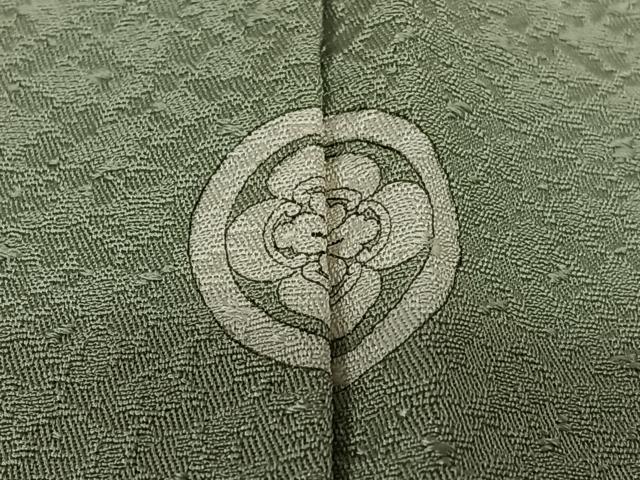 平和屋着物●上質な色無地　雲重ね菱地紋　岩井茶色　正絹　逸品　未使用　AAAZ0100zg