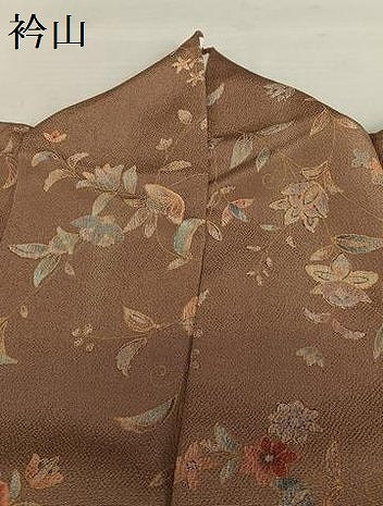 平和屋着物●上質な小紋 更紗花文 鬼しぼ縮緬 正絹 逸品 AAAZ0111zg