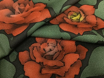 平和屋着物●上質な小紋　薔薇　ろうけつ染め　正絹　逸品　AAAZ0125zg