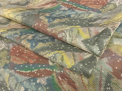 平和屋着物●本場大島紬 一元7マルキ 霞文 正絹 逸品 AAAZ0128zg