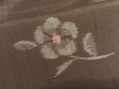 平和屋着物●上質な紬 舞花文 正絹 逸品 AAAZ0144zg