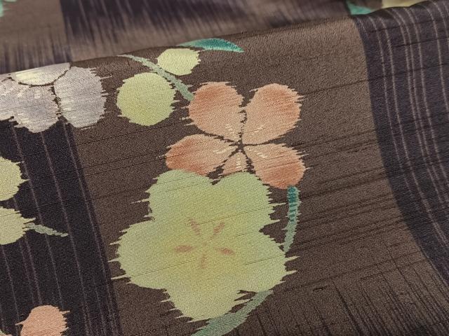 平和屋着物●小紋 草花丸文 洗える着物 AAAZ0145zg