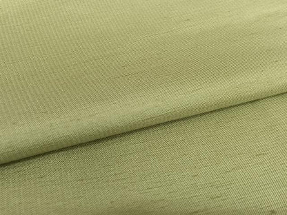 平和屋着物●上質な紬 色無地 鶸茶色 正絹 逸品 AAAZ0149zg