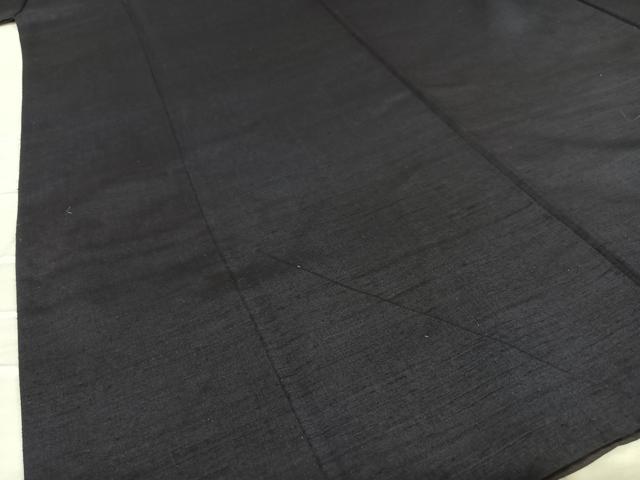 平和屋着物●上質な紬　色無地　黒紅色　正絹　逸品　AAAZ0155zg