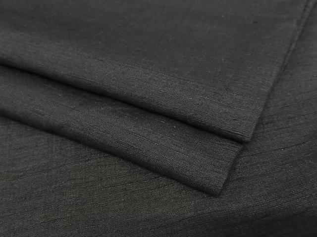 平和屋着物●上質な紬　色無地　黒紅色　正絹　逸品　AAAZ0155zg
