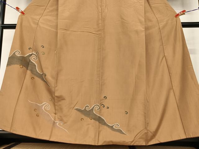 平和屋着物●上質な紬 訪問着 立波文 正絹 逸品 AAAZ0205zg