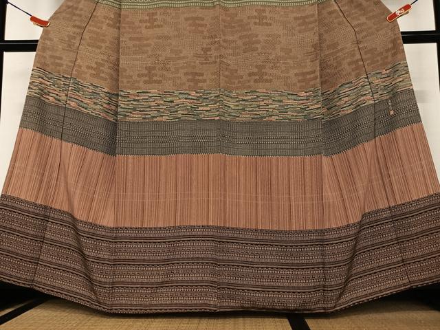 平和屋着物●訪問着 作家物 横段花文 正絹 逸品 AAAZ0206zg