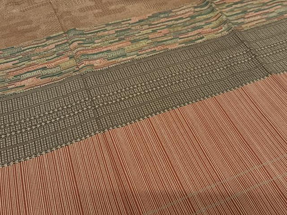 平和屋着物●訪問着 作家物 横段花文 正絹 逸品 AAAZ0206zg