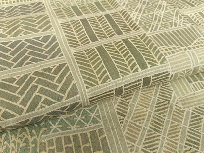 平和屋着物●上質な小紋　紬地　色紙重ね草花文　正絹　逸品　AAAZ0212zg