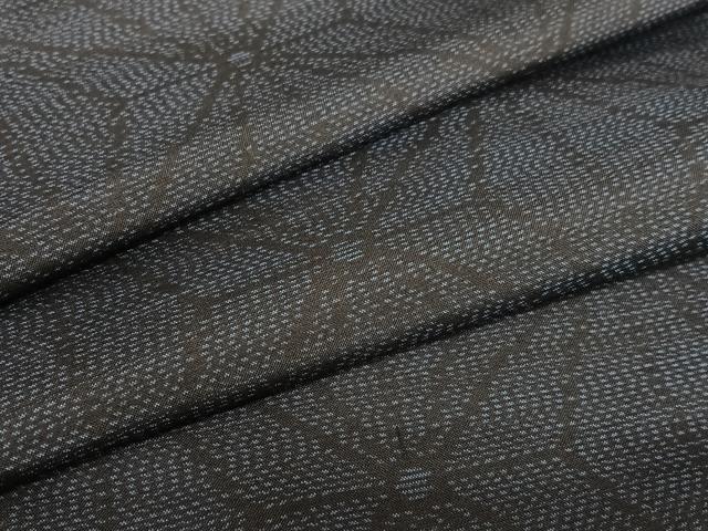 平和屋着物●本場大島紬 麻の葉文様 正絹 逸品 未使用 AAAZ0221zg