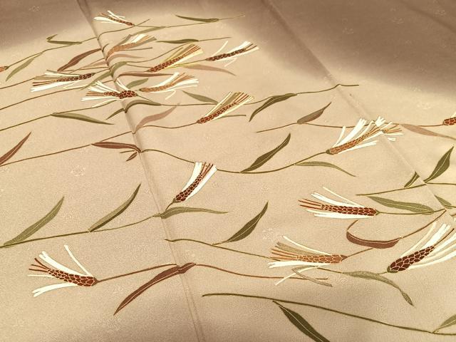 平和屋着物●訪問着 駒刺繍 稲穂 暈し染め 金彩 正絹 逸品 AAAZ0228zg