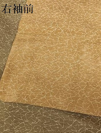 平和屋着物●訪問着　紬地　道長花文　正絹　逸品　AAAZ0240zg