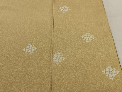 平和屋着物●訪問着　紬地　道長花文　正絹　逸品　AAAZ0240zg
