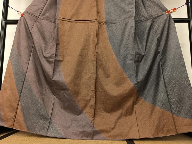 平和屋着物●本場染大島紬 網目文 正絹 逸品 AAAZ0242zg