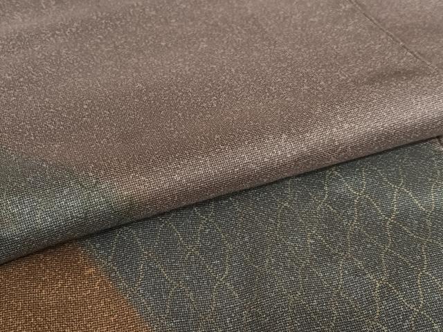平和屋着物●本場染大島紬 網目文 正絹 逸品 AAAZ0242zg