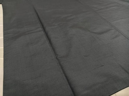 平和屋着物●男性　色紋付　アンサンブル　紬地　色無地　青褐色　正絹　逸品　AAAZ0248zg