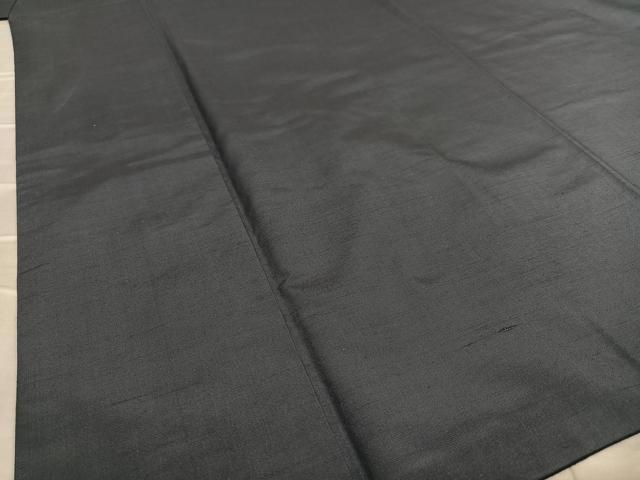 平和屋着物●男性　色紋付　アンサンブル　紬地　色無地　青褐色　正絹　逸品　AAAZ0248zg