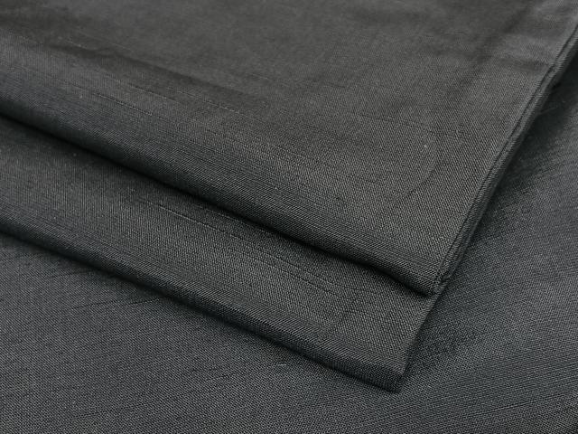 平和屋着物●男性　色紋付　アンサンブル　紬地　色無地　青褐色　正絹　逸品　AAAZ0248zg
