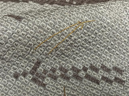 平和屋着物●訪問着 駒刺繍 絞り 敷松葉 反端付き 正絹 逸品 AAAZ0256zg