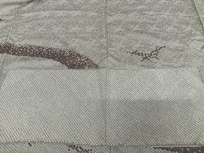 平和屋着物●訪問着 駒刺繍 絞り 敷松葉 反端付き 正絹 逸品 AAAZ0256zg