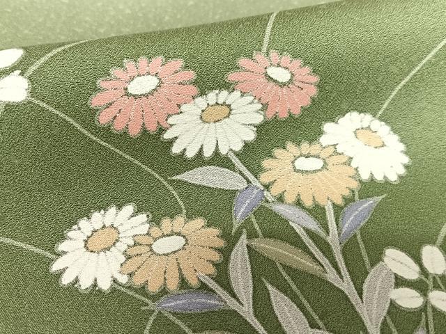 平和屋着物●訪問着 地紙重ね花文 暈し染め 金彩 正絹 逸品 AAAZ0258zg
