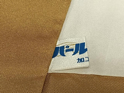 平和屋着物●上質な小紋　紬地　変わり市松文様　正絹　逸品　AAAZ0265zg