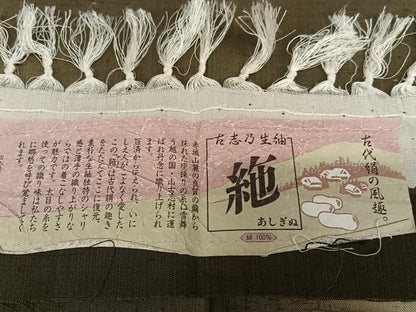平和屋着物●吉志乃生紬 訪問着 作家物 絁 段違い文 暈し染め 反端付き 正絹 逸品 AAAZ0271zg