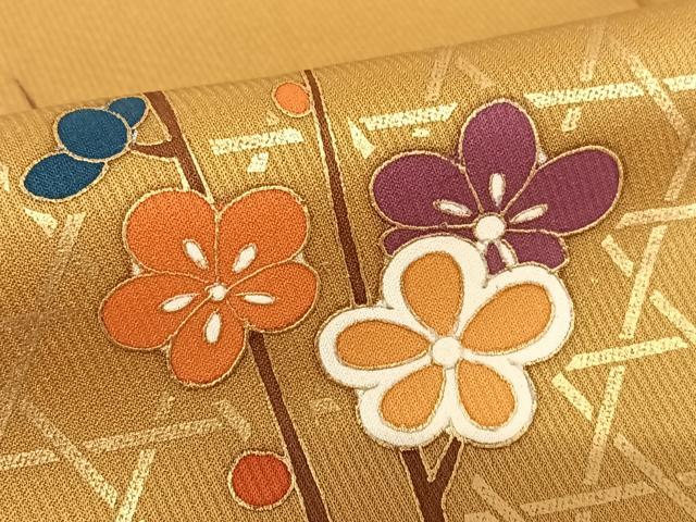 平和屋着物●訪問着　枝梅松文　金彩　正絹　逸品　AAAZ0285zg