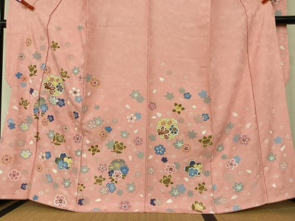 平和屋着物●豪華振袖　雪輪舞花文　金彩　正絹　逸品　AAAZ0303zg