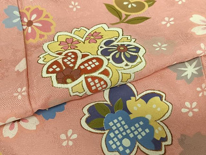 平和屋着物●豪華振袖　雪輪舞花文　金彩　正絹　逸品　AAAZ0303zg