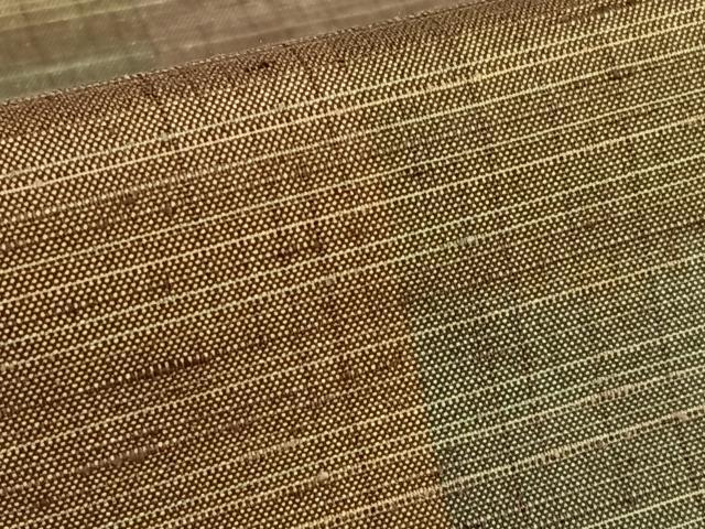平和屋着物●上質な紬　横段文　正絹　逸品　AAAZ0308zg