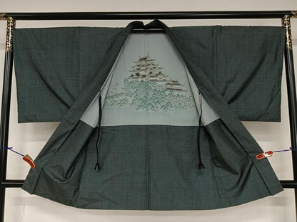 平和屋着物●男性　本場大島紬　アンサンブル　100亀甲　総詰め　正絹　逸品　AAAZ0322zg