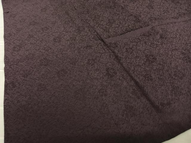 平和屋着物●道行コート　リバーシブル　舞花地紋　鳥羽色×黒色　ロング丈　正絹　逸品　AAAZ0340zg