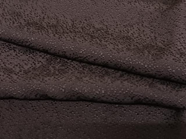平和屋着物●道行コート　リバーシブル　舞花地紋　鳥羽色×黒色　ロング丈　正絹　逸品　AAAZ0340zg