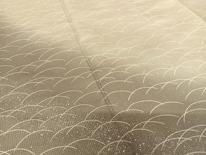 平和屋着物●本場染大島紬　訪問着　芝草文　暈し染め　正絹　逸品　AAAZ0344zg