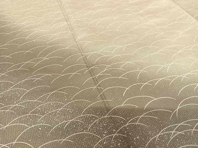 平和屋着物●本場染大島紬　訪問着　芝草文　暈し染め　正絹　逸品　AAAZ0344zg