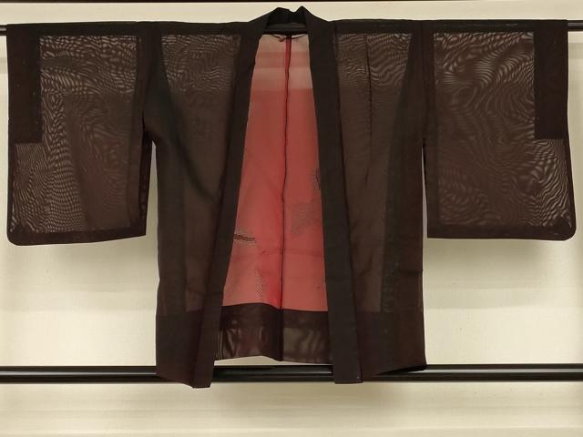 平和屋着物▽羽織　スリーシーズン　春夏秋　塵除け　枝葉文　正絹　逸品　AAAZ0361jd