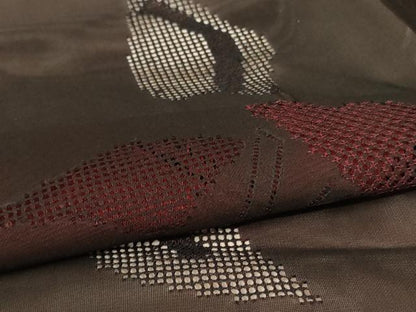 平和屋着物▽羽織　スリーシーズン　春夏秋　塵除け　枝葉文　正絹　逸品　AAAZ0361jd
