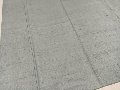 平和屋着物●結城紬　色無地　灰青色　正絹　逸品　AABH9588ck