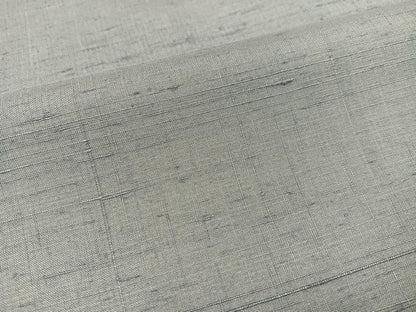 平和屋着物●結城紬　色無地　灰青色　正絹　逸品　AABH9588ck