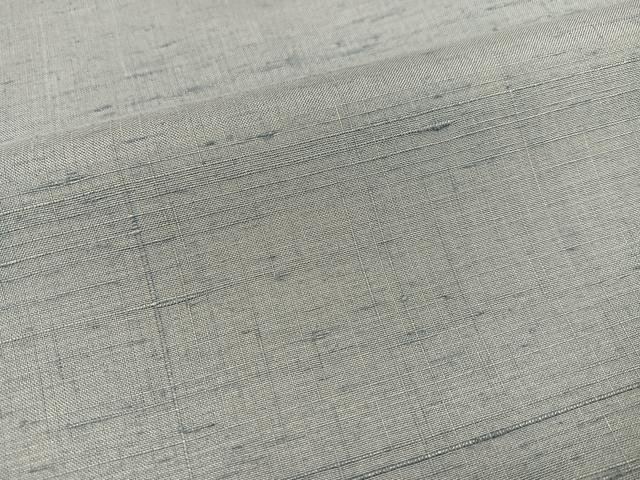 平和屋着物●結城紬　色無地　灰青色　正絹　逸品　AABH9588ck