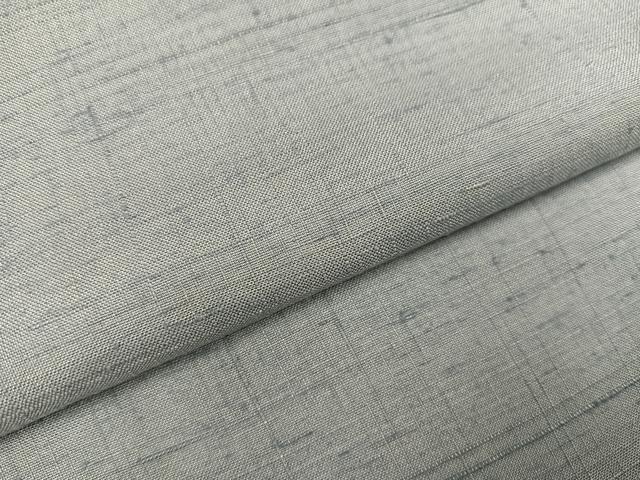 平和屋着物●結城紬　色無地　灰青色　正絹　逸品　AABH9588ck